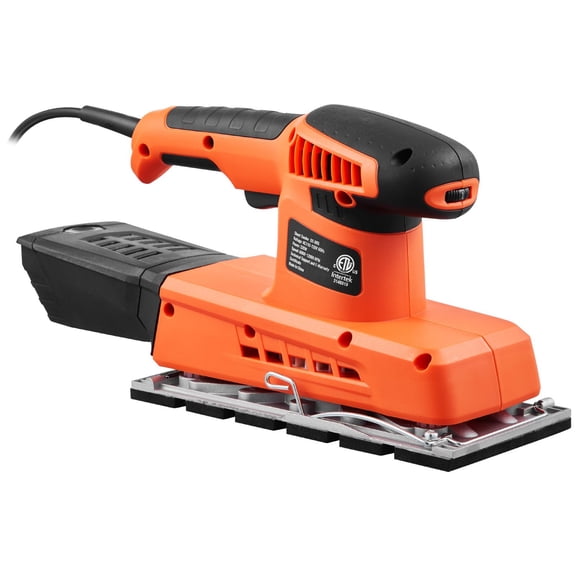 Sheet Sander 1/2 Sheet 2.5A Electric Sander, 12000 RPM Variable Speed with Dust Box and Sandpaper for Woodworking