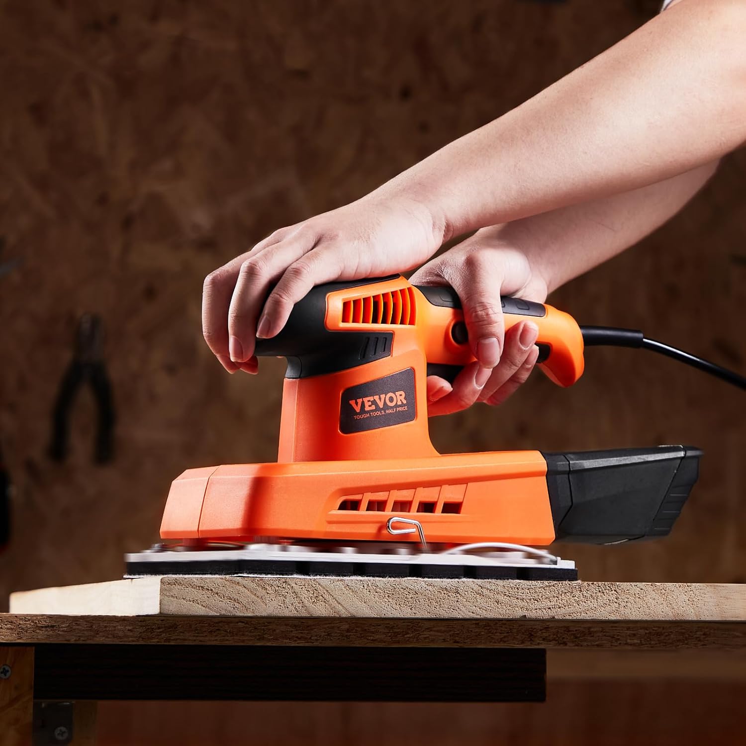 Sheet Sander 1/2 Sheet 2.5A Electric Sander for Woodworking with ...