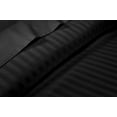 thumbnail image 1 of Sheet Set 4 PC-100% Egyptian Cotton, 300 TC, Breathable & Cooling Sheets-Flat Sheet, Fully Elasticized Fitted Sheet with 18" Deep Pocket & 2 Pillowcases-Dark Gray Stripe, Full/Queen Size, 1 of 6