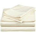 thumbnail image 1 of Sheet Set - 4 Piece 100% Egyptian Cotton, Luxury Soft and 600TC, Deep Pocket of 18 Inch Fitted Sheet, Long Staple & Comfy Sheets with Pillowcases - Ivory Solid, Cal-King Size., 1 of 6