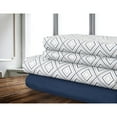 thumbnail image 1 of Sheet Set 4PC Q Geo Printed Solid Navy, 1 of 2