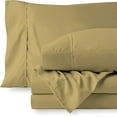 thumbnail image 1 of Sheet Set 5 Piece - 400 Thread Count - 18" Deep Pocket - 100% Egyptian Cotton - Cool and Breathable Sheet Set - Taupe Solid, Queen Size., 1 of 6