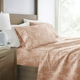 thumbnail image 1 of Ultra Soft and Breathable - Bed Sheets Set - Patterned Distressed Willow Apricot King Size Bedding by Comfort Canopy, 1 of 10