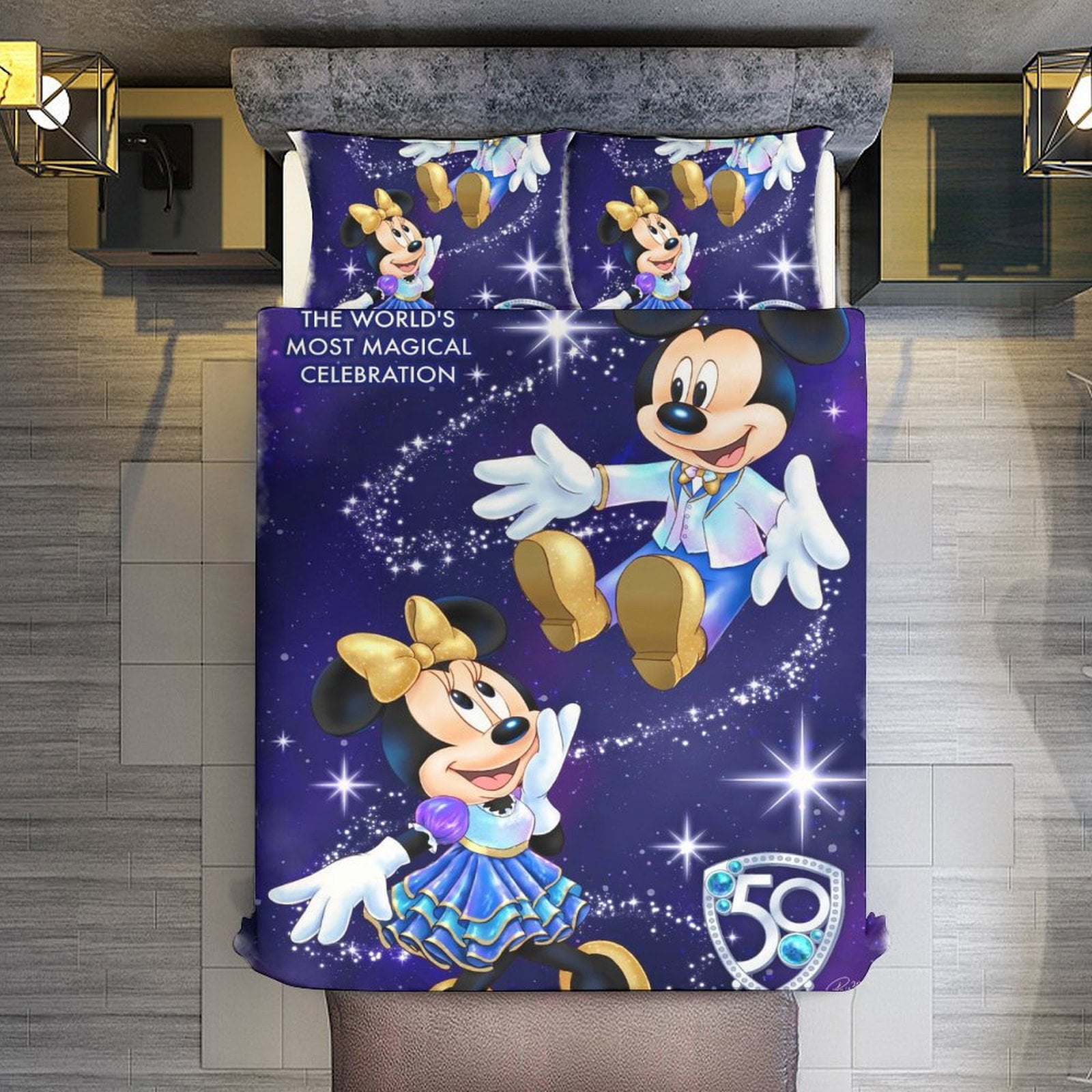 Sheet Set Queen Size,Disney-Mickey & Minnie Mouse Duvet Cover for Kids ...