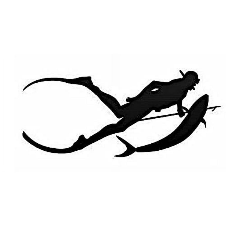 Sheet - Spear Fishing Diving Birthday - D24698 - 2D Edible Cake Cupcake  Party Topper