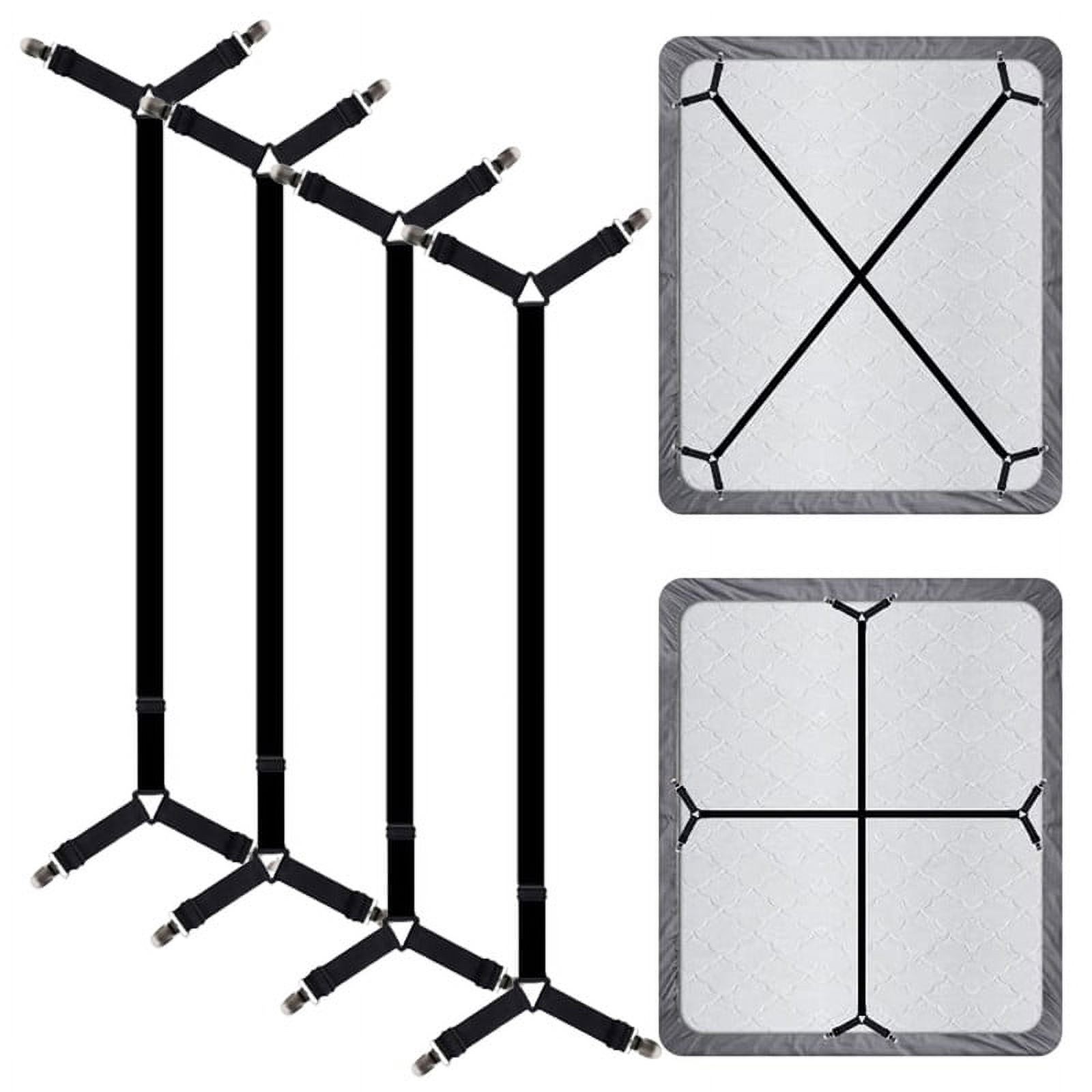 Sheet Straps, 4Pcs Fitted Sheet Clips Keeping Sheets Place, Bed Sheet