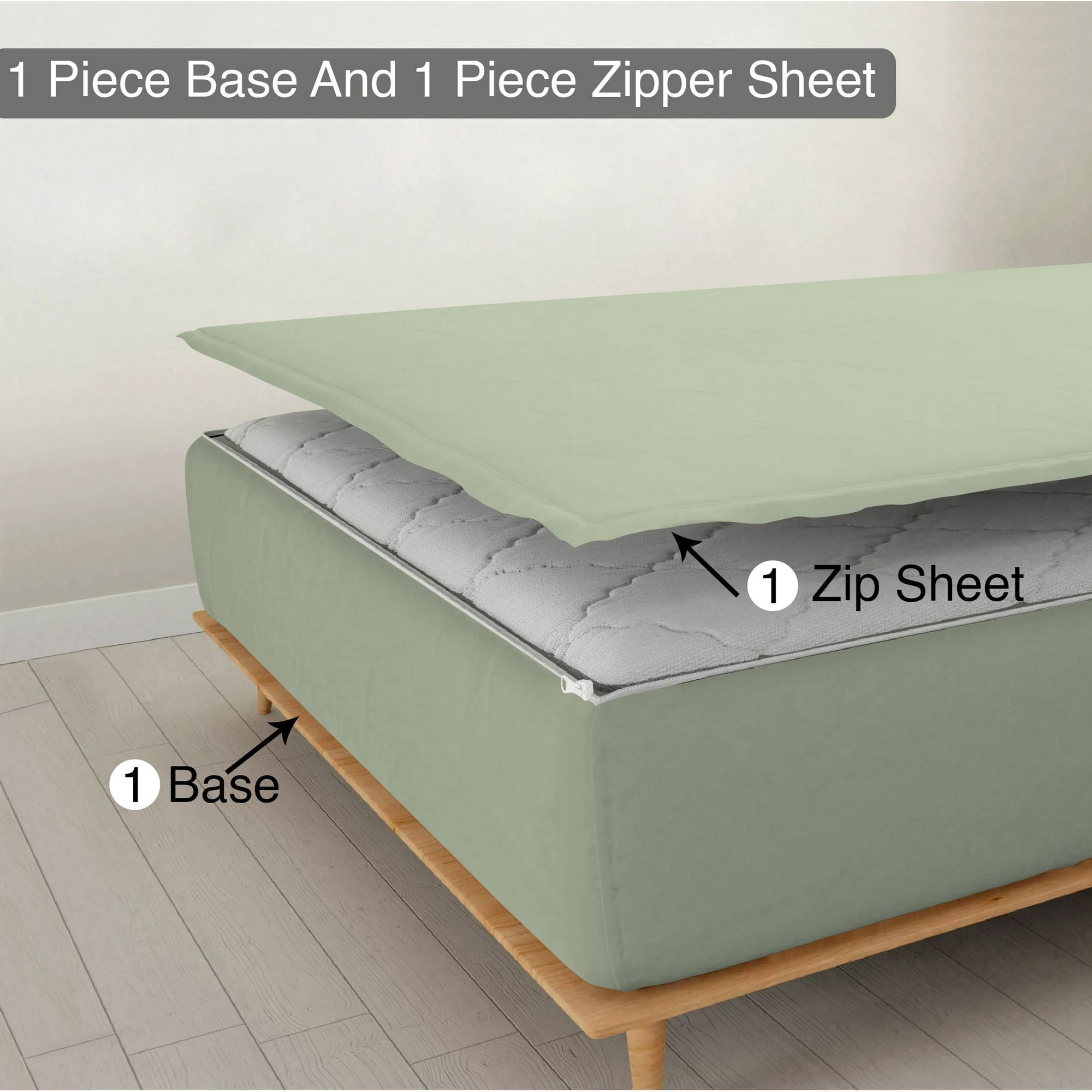Sheet has Zipper Fitted Sheet (California King Size 72x84) 10 Inch Sheet has Zipper Fitted Sheet (California King Size 72x84) 10 Inch
