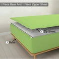 thumbnail image 1 of Sheet has Zipper Fitted Sheet, (California King Size 72x84) 15 Inch Deep Pocket, 100% Egyptian Cotton, 800 TC, Solid Sage Color., 1 of 9