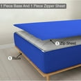 thumbnail image 1 of Sheet has Zipper Fitted Sheet, (California King Size 72x84) 24 Inch Deep Pocket, 100% Egyptian Cotton, 800 TC, Solid Royal Blue Color., 1 of 9