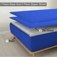 thumbnail image 1 of Sheet has Zipper Fitted Sheet, (Full Size 54x75) 15 Inch Deep Pocket, 100% Egyptian Cotton, 800 TC, Solid Royal Blue Color., 1 of 10