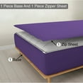 thumbnail image 1 of Sheet has Zipper Fitted Sheet, (Queen Size 60x80) 15 Inch Deep Pocket, 100% Egyptian Cotton, 800 TC, Solid Purple Color., 1 of 9