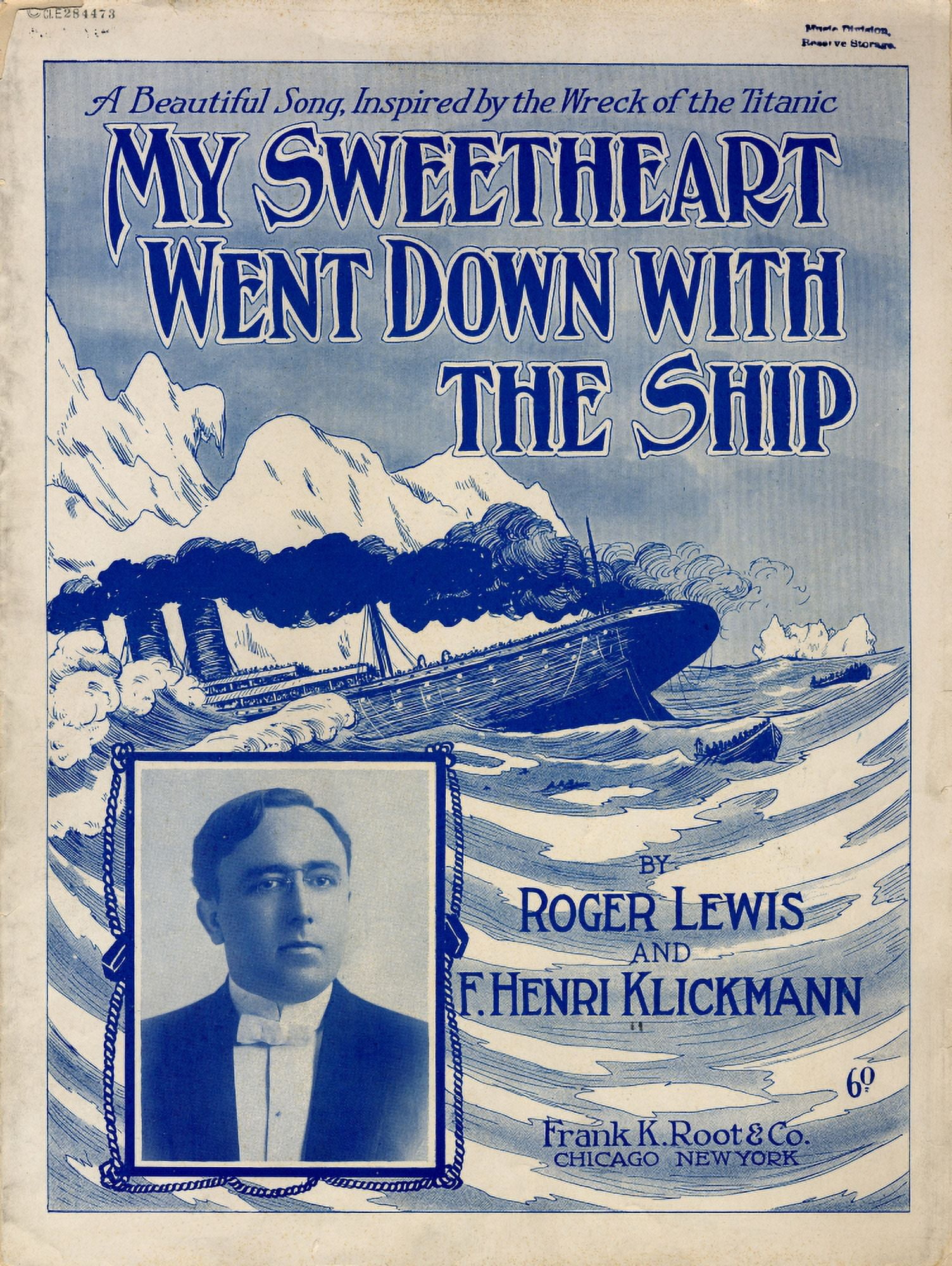 Sheet music My Sweetheart went down with the Ship 1912 Canvas Art - (24 x 36)