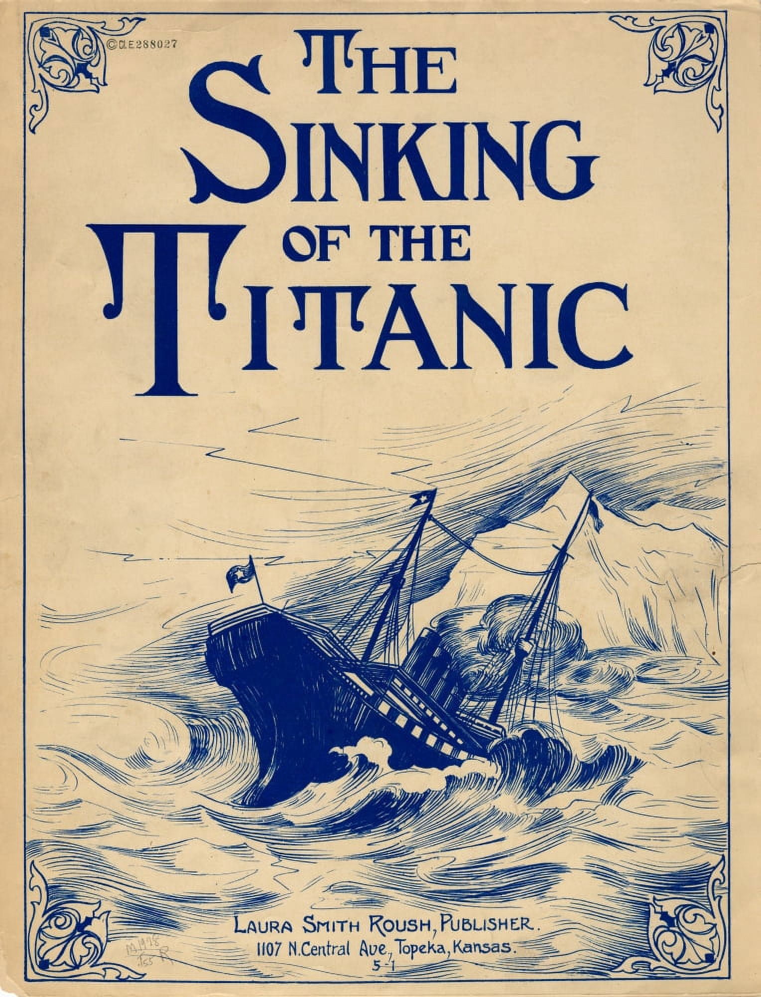 Sheet music The Sinking of the Titanic 1912 Canvas Art - (18 x 24)