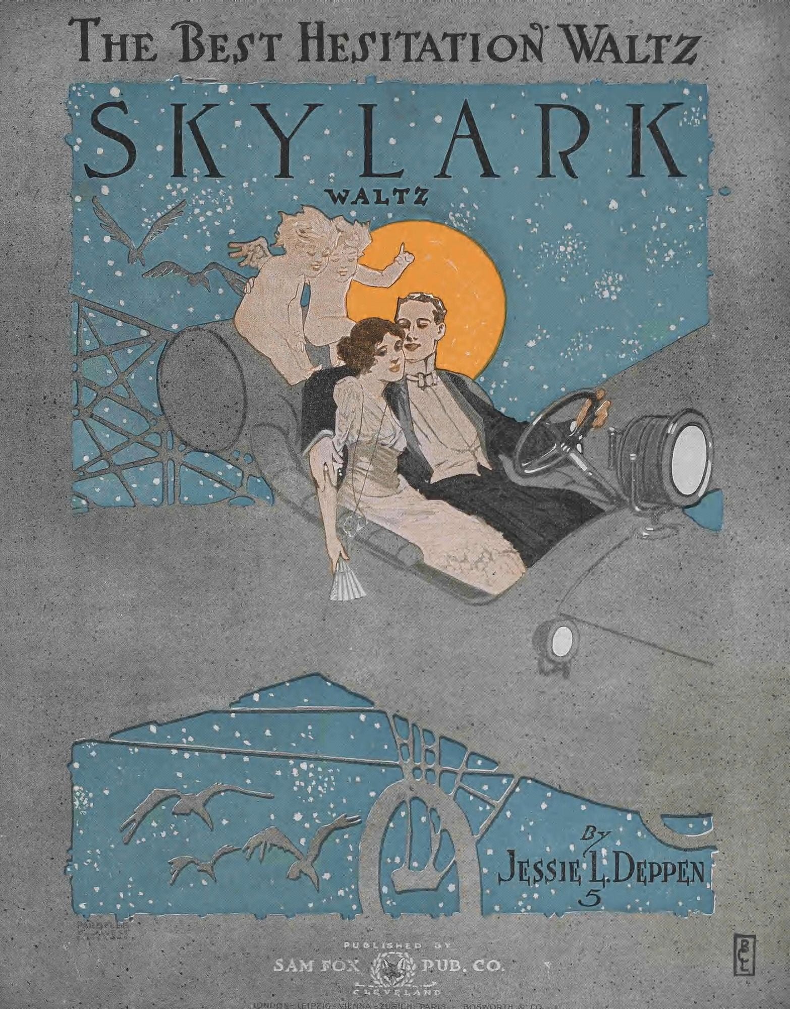 Sheet music cover 1913 Skylark Waltz Canvas Art - Unknown (24 x 36)