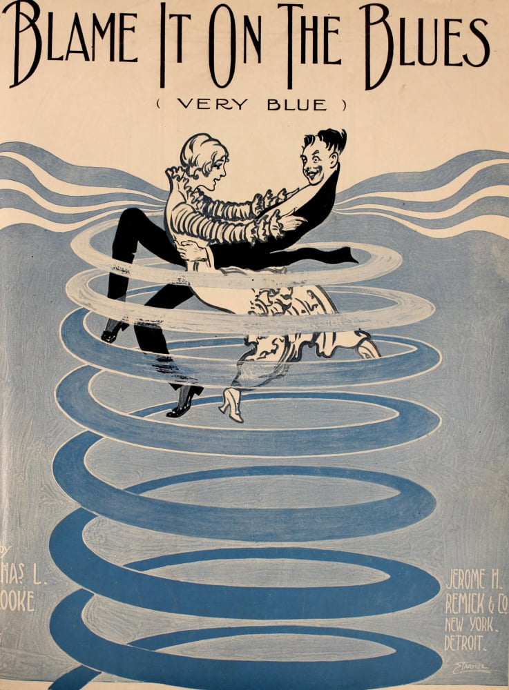 Sheet music cover Blame it on the Blues 1914 Canvas Art - Unknown (18 x 24)