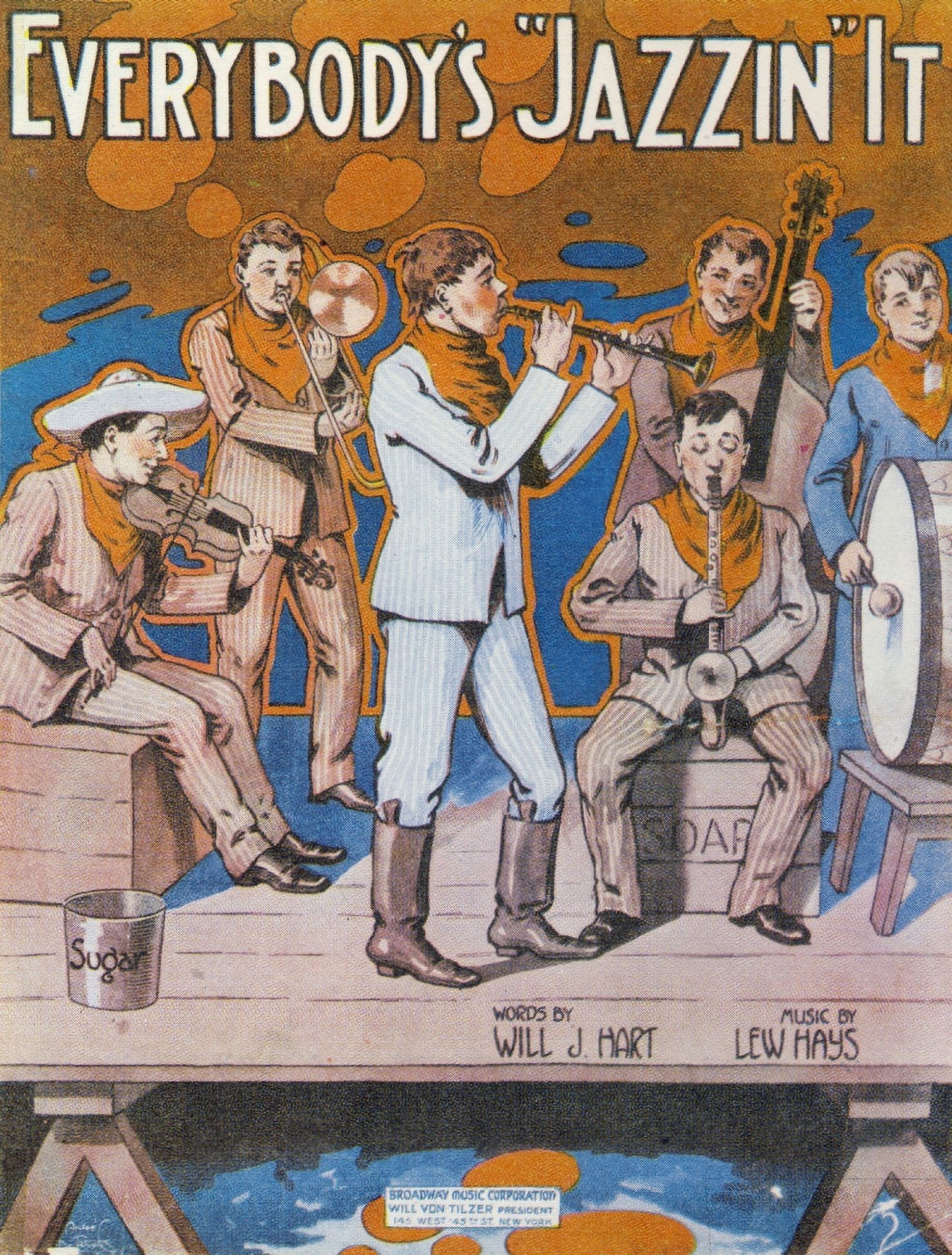 Sheet music cover for Everybodys Jazzin it 1917 Canvas Art - Unknown (18 x 24)