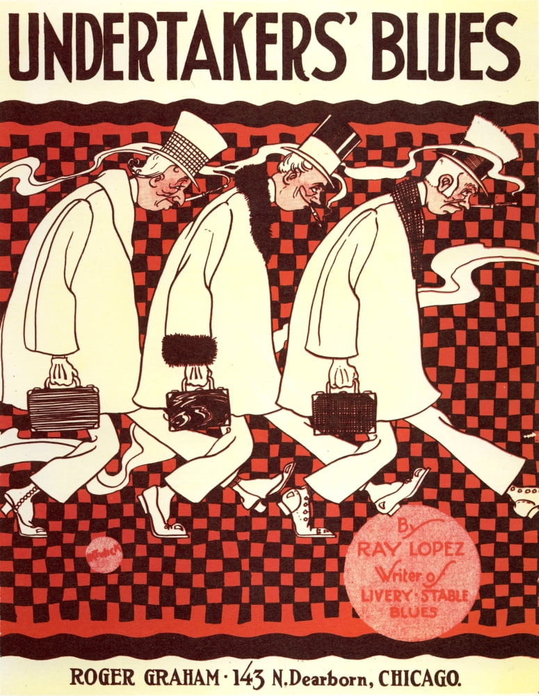 Sheet music cover for Undertakers Blues 1917 Canvas Art - Unknown (24 x 36)