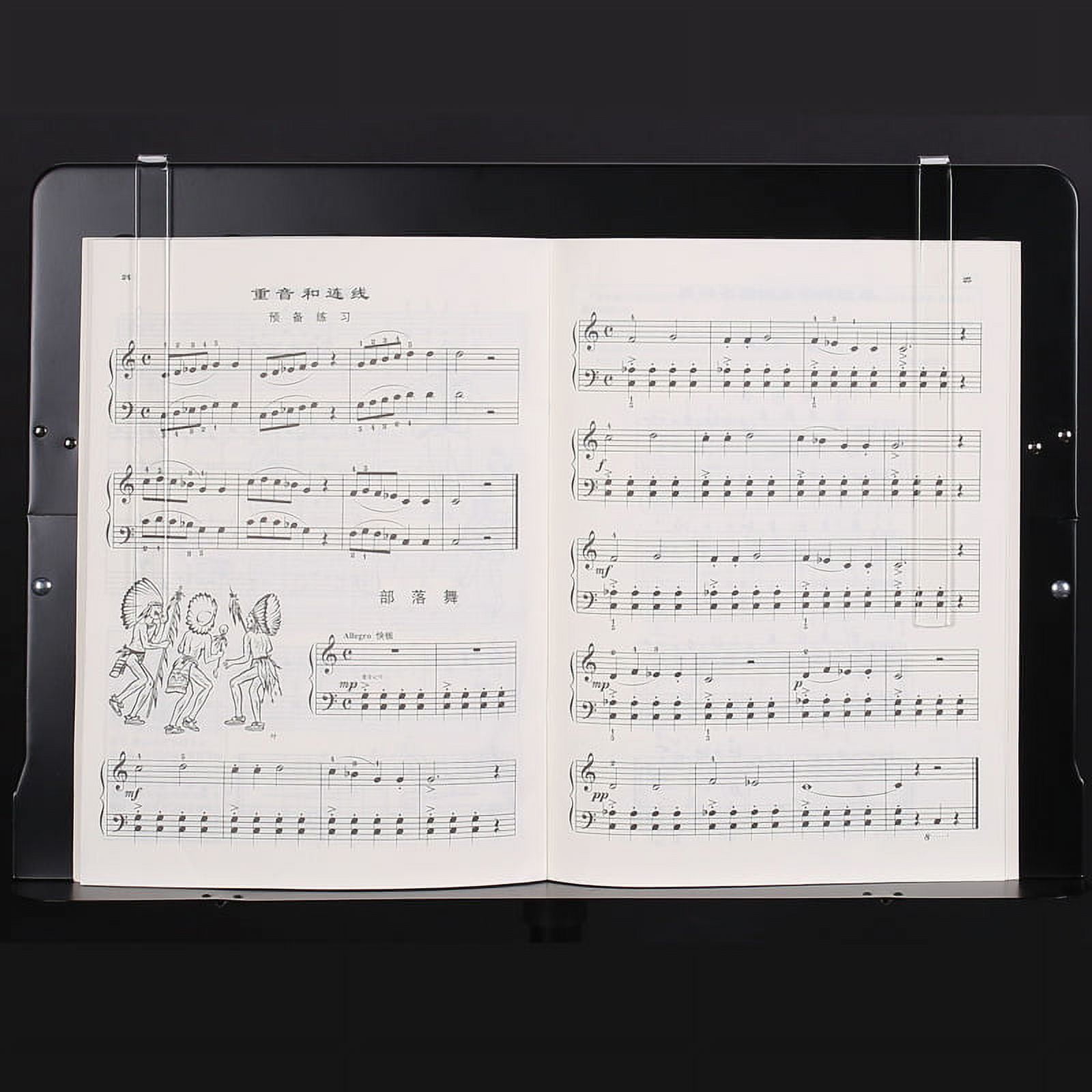 Sheet music holder clip 1 Pair Music Stand Page Holder Clear Acrylic