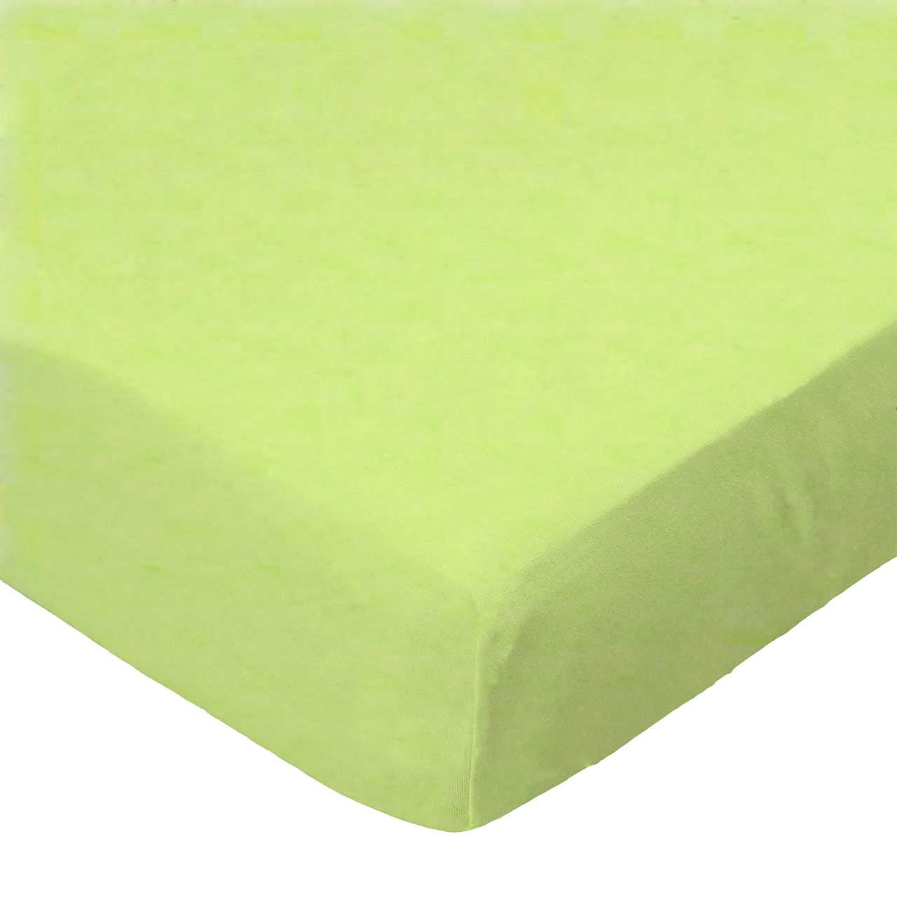 SheetWorld 100% Cotton Flannel Crib Sheet Set 28 x 52, Flannel - Lime - Includes Fitted, Flat, & Baby Pillow Case