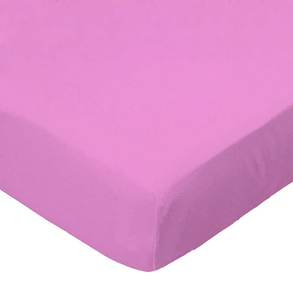 SheetWorld 100% Cotton Flannel Extra Deep Fitted Portable Mini Crib Sheet 24 x 38 x 5.5, Flannel FS3A - Hot Pink