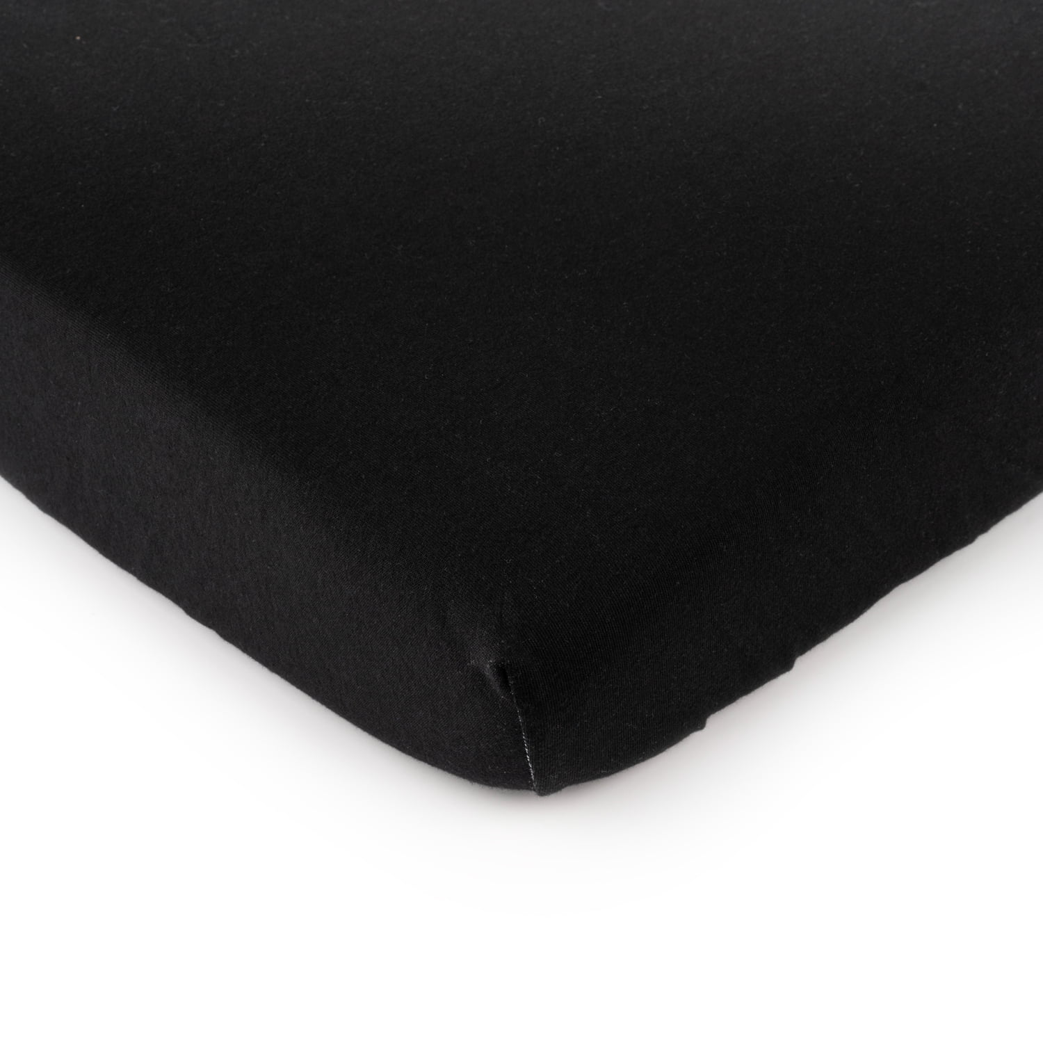SheetWorld 100% Cotton Jersey Crib Sheet Set 28 x 52, Solid Black - Includes Fitted, Flat, & Baby Pillow Case
