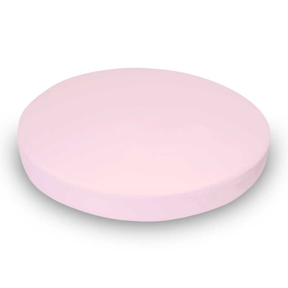 SheetWorld 100% Cotton Jersey Round Crib Sheet, Baby Pink, 42 x 42