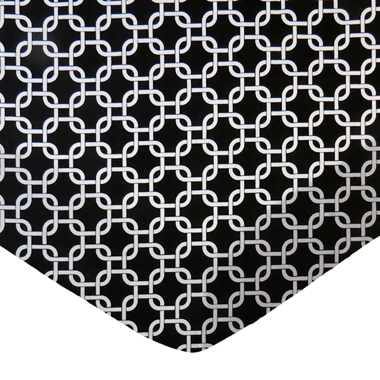 SheetWorld 100% Cotton Percale Crib Sheet Set 28 x 52, Black Links - Includes Fitted, Flat, & Baby Pillow Case