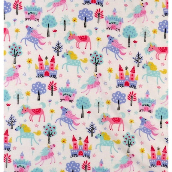SheetWorld 100% Cotton Percale Crib Sheet Set 28 x 52, Unicorns - Includes Fitted, Flat, & Baby Pillow Case