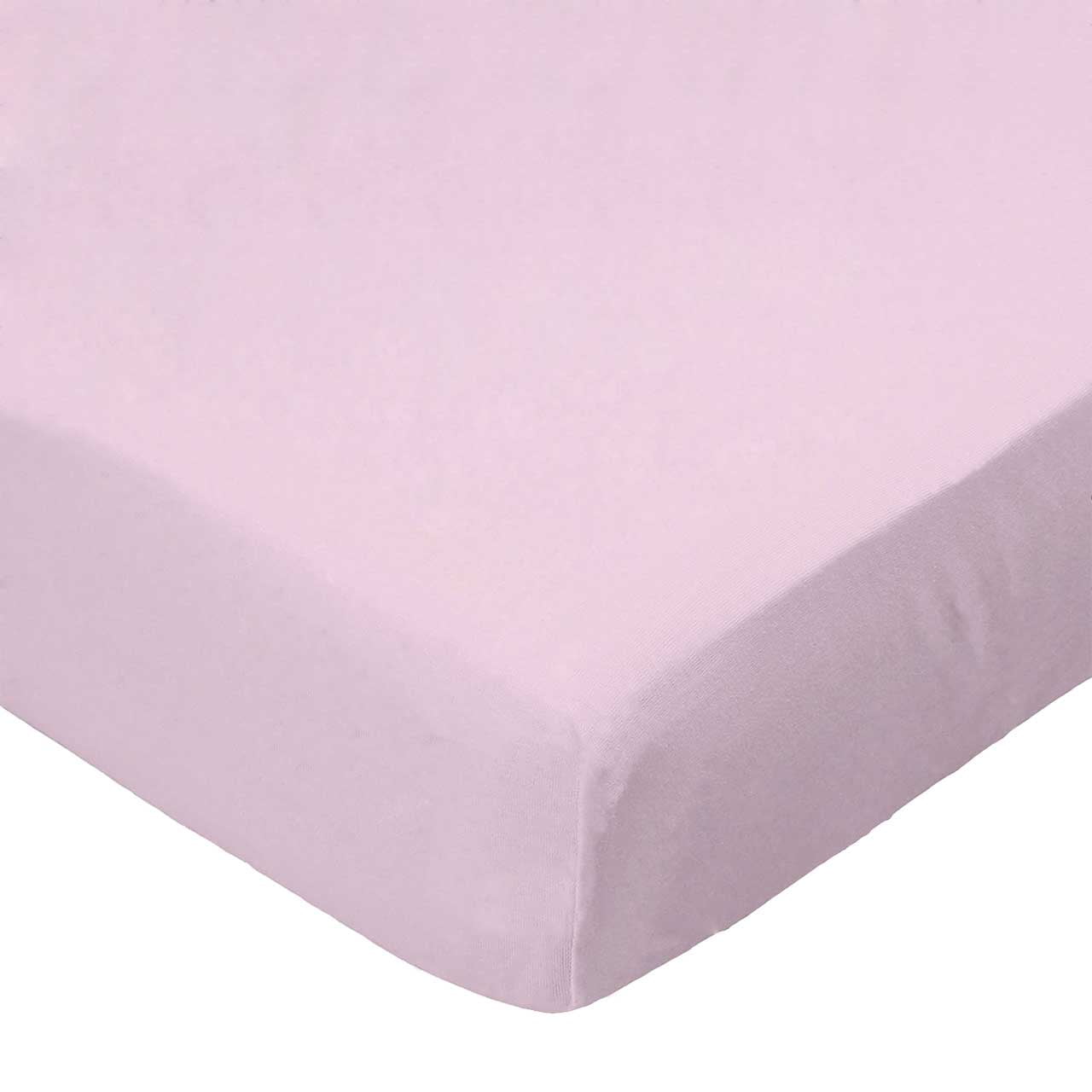 SheetWorld 100% Cotton Percale Extra Deep Fitted Portable Mini Crib Sheet 24 x 38 x 5.5, Baby Pink Woven