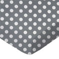 thumbnail image 1 of SheetWorld 100% Cotton Percale Extra Deep Fitted Portable Mini Crib Sheet 24 x 38 x 5.5, Polka Dots Grey, 1 of 4