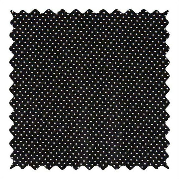 SheetWorld 100% Cotton Percale Fabric By The Yard, Pindots Black, 36 x 44