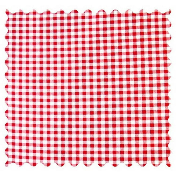 SheetWorld 100% Cotton Percale Fabric By The Yard, Red Gingham Check, 36 x 44