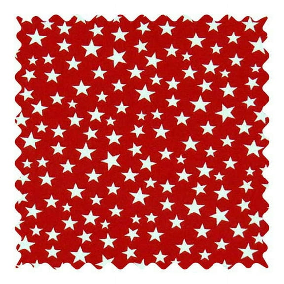 SheetWorld 100% Cotton Percale Fabric By The Yard, Stars Red, 36 x 44