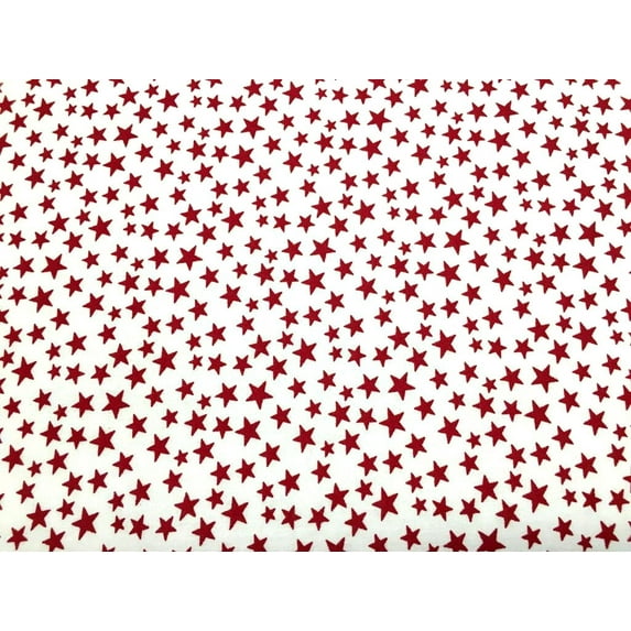 SheetWorld 100% Cotton Percale Round Crib Sheet, Red Stars, 42 x 42