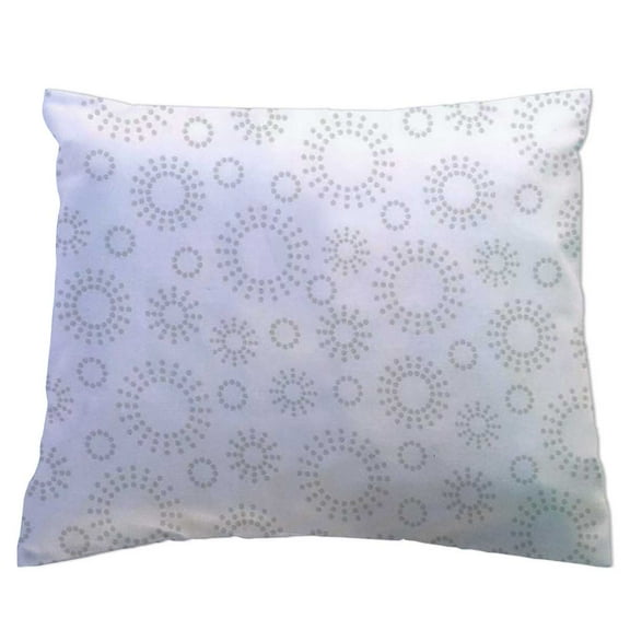 SheetWorld Crib Toddler Pillow Case, 100% Cotton Woven, Grey Dot Circles, 13 x 17