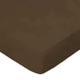 thumbnail image 1 of SheetWorld Fitted 100% Cotton Flannel Cradle Sheet 18 x 36, Flannel - Brown, 1 of 4