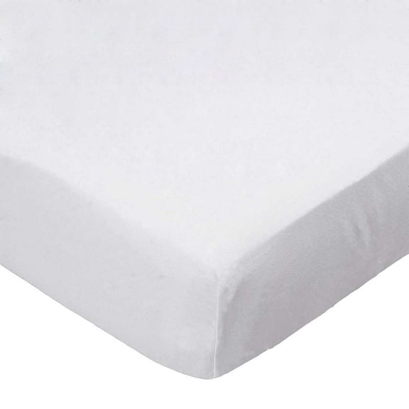 SheetWorld Fitted 100% Cotton Flannel Cradle Sheet 18 x 36, Flannel - White
