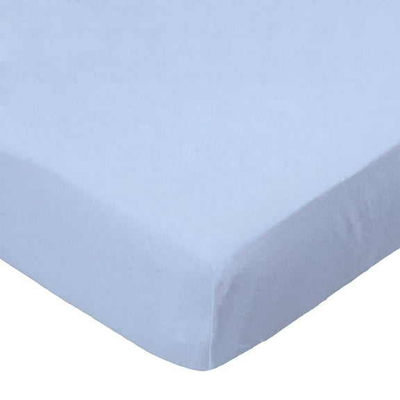 SheetWorld Fitted 100% Cotton Flannel Pack N Play Sheet Fits Graco 27 x 39, Flannel FS4 - Blue