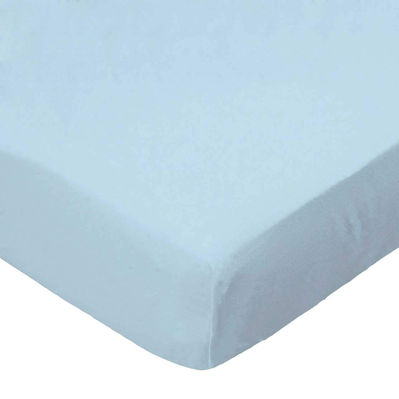 SheetWorld Fitted 100% Cotton Flannel Pack N Play Sheet Fits Graco 27 x 39, Flannel FS9 - Aqua Blue, A