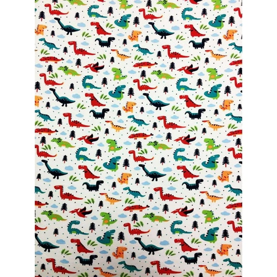 SheetWorld Fitted 100% Cotton Jersey Bassinet Sheet 15 x 33, Dinosaurs