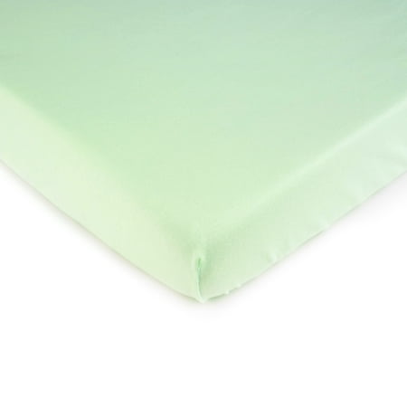 SheetWorld Fitted 100% Cotton Jersey Cradle Sheet 18 x 36, Soft Mint