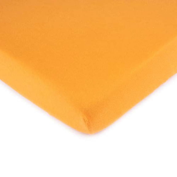 SheetWorld Fitted 100% Cotton Jersey Cradle Sheet 18 x 36, Solid Orange