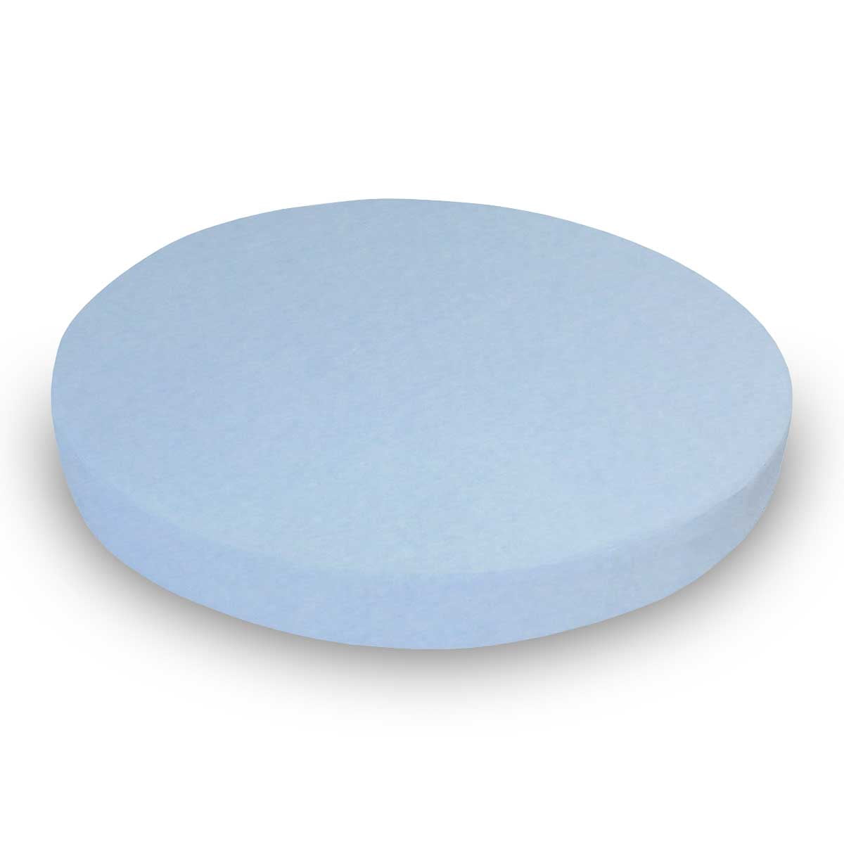 SheetWorld Fitted 100% Cotton Jersey Oval Crib Sheet, Fits Stokke Sleepi 26 x 47, Organic Baby Blue