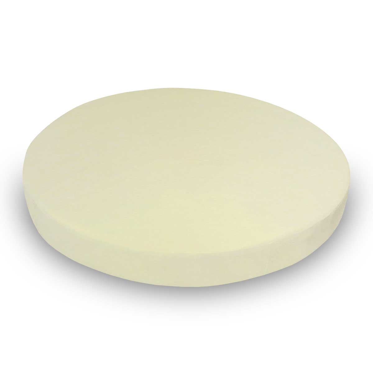 SheetWorld Fitted 100% Cotton Jersey Oval Crib Sheet, Fits Stokke Sleepi 26 x 47, Soft Yellow