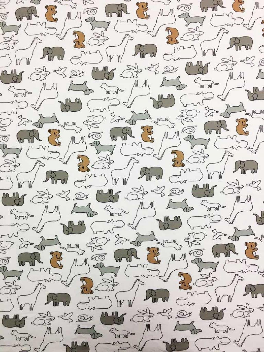 SheetWorld Fitted 100% Cotton Jersey Pack N Play Sheet 29 x 42, Baby Animals