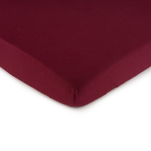 SheetWorld Fitted 100% Cotton Jersey Pack N Play Sheet 29 x 42, Burgundy