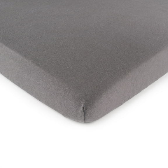 SheetWorld Fitted 100% Cotton Jersey Pack N Play Sheet 29 x 42, Dark Grey