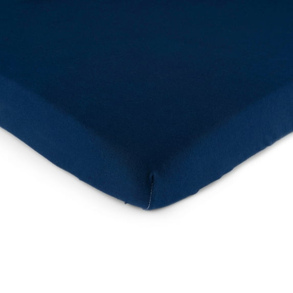 SheetWorld Fitted 100% Cotton Jersey Pack N Play Sheet 29 x 42, Solid Navy