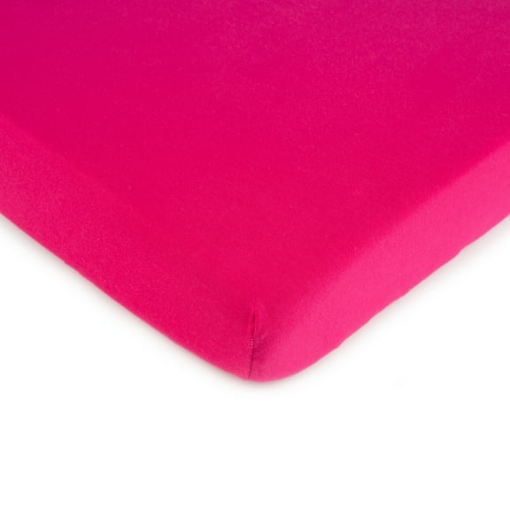 SheetWorld Fitted 100% Cotton Jersey Pack N Play Sheet Fits Graco Square Play Yard 36 x 36, Hot Pink