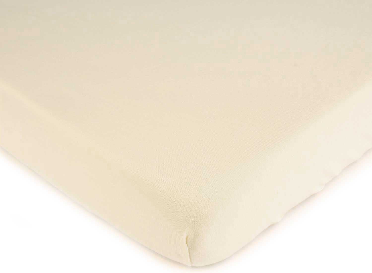 SheetWorld Fitted 100% Cotton Jersey Pack N Play Sheet Fits Graco Square Play Yard 36 x 36, Organic Ivory